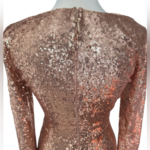 Lulus Capture the Moon Rose Gold Sequin Gown - Picture 9 of 12